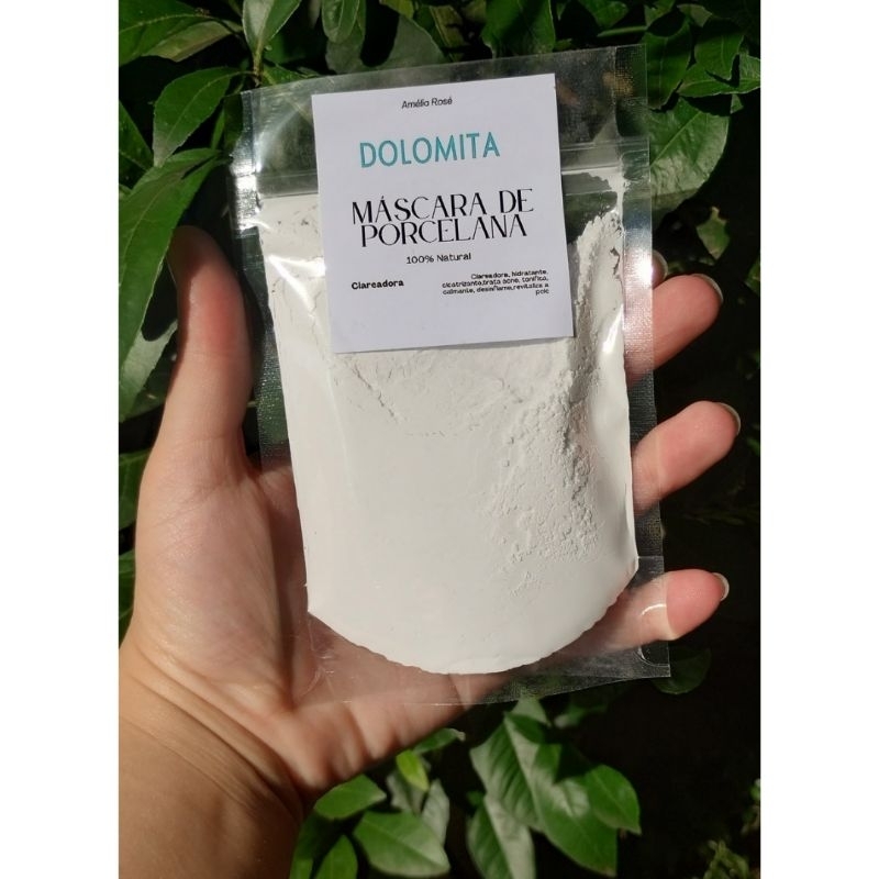 DOLOMITA EM PÓ NATURAL PELE DE PORCELANA CLAREADORA 100g | Shopee Brasil