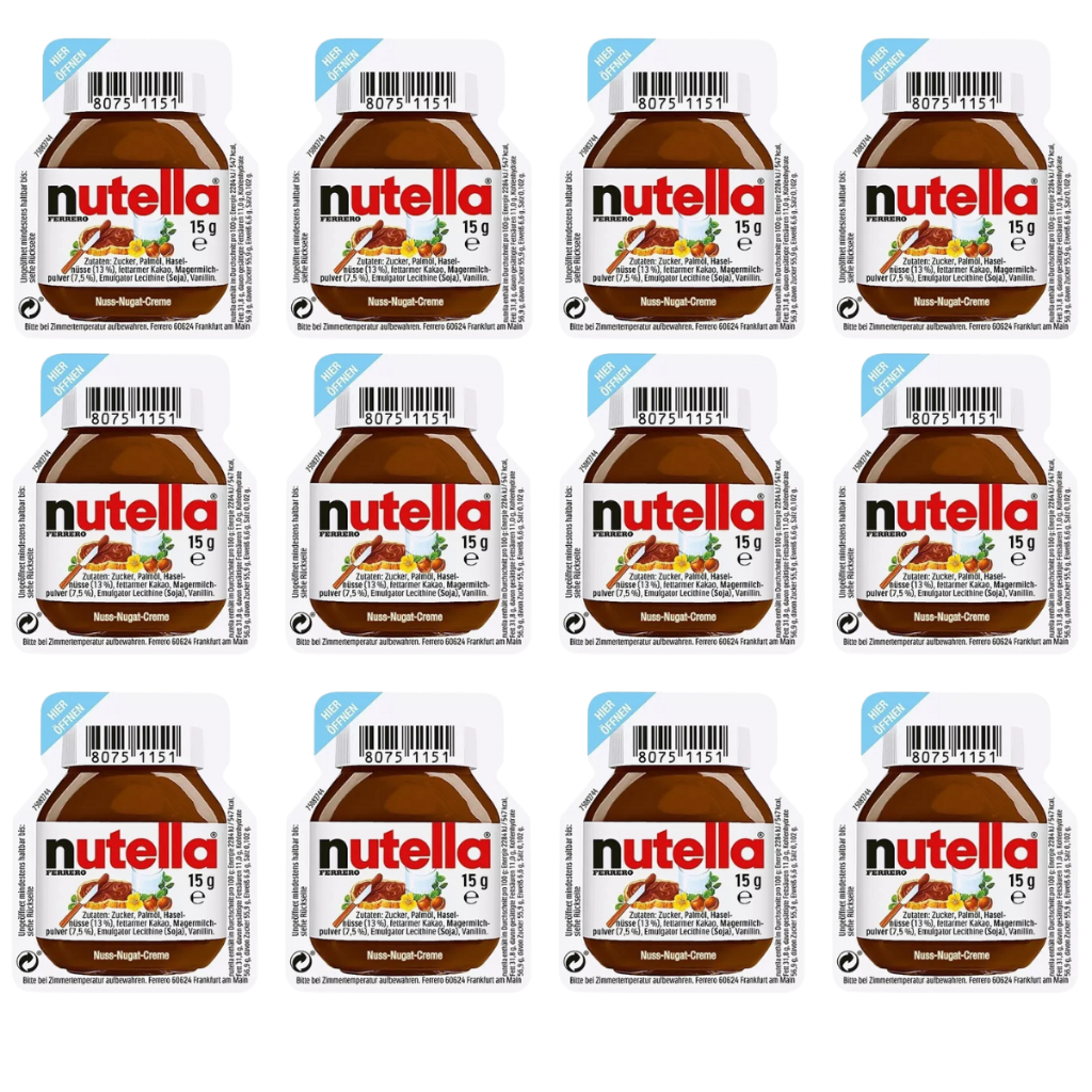 12 Mini Nutella Creme De Avela Com Cacau 15g | Shopee Brasil