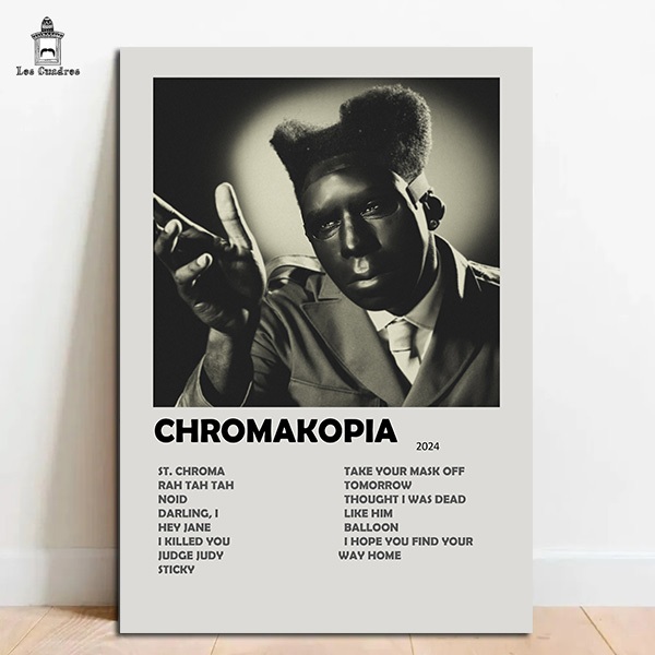 Quadro Placa Decorativa Tyler The Creator Chromakopia em MDF