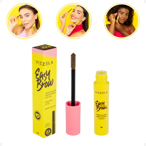 Gel de sobrancelha com cor Easy Brow Vizzela | Shopee Brasil