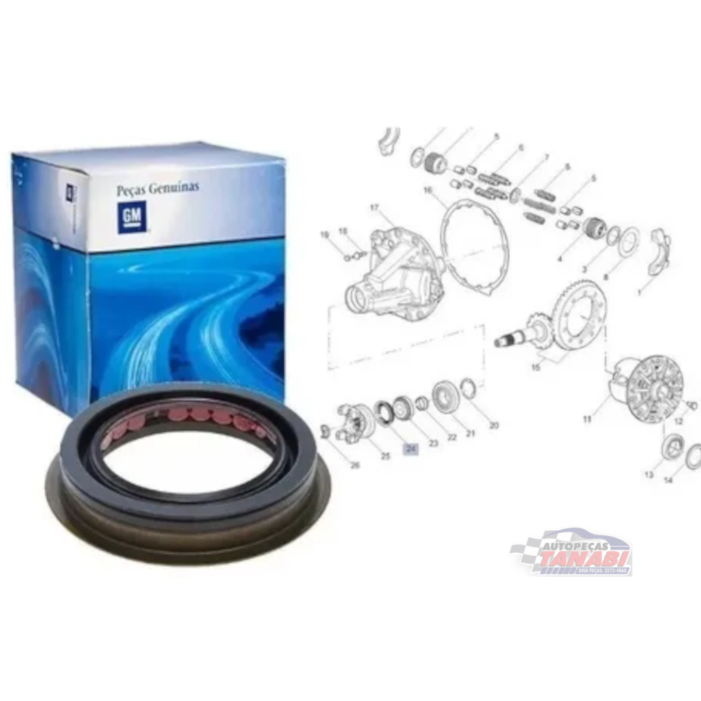 Retentor Diferencial Traseiro Nova S10 2012 A 2020 #26064029 | Shopee ...