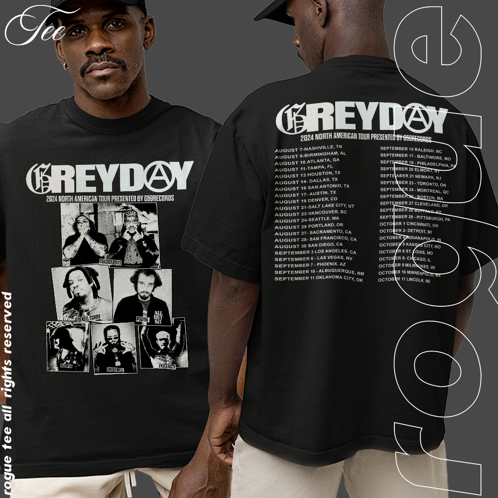 Camiseta Basica e OVERSIZED Grey Day G59 Records 2024 American