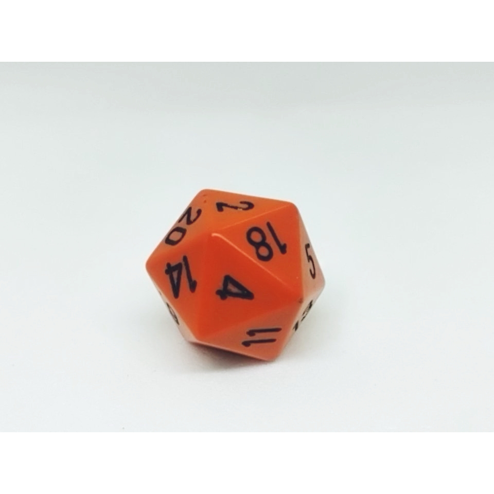 Dado de RPG Avulso D20 Laranja e Branco | Shopee Brasil