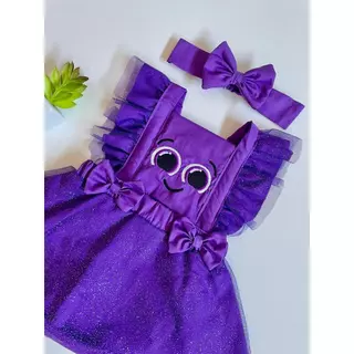 Romper bolofofos + faixinha de cabelo