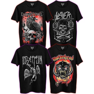 Slayer Motorhead Led Zeppelin Evanescence Camiseta Banda Rock