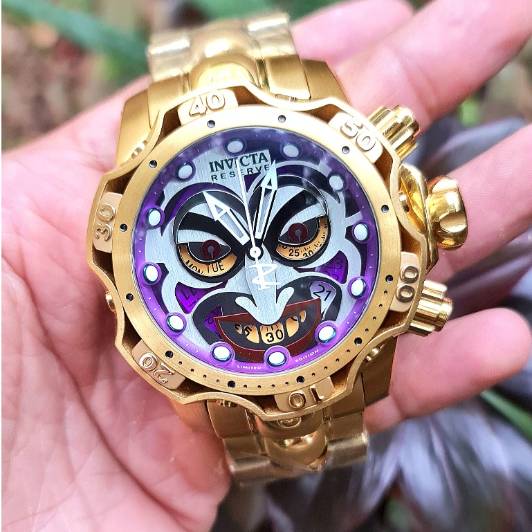 Relógio Joker Reserve Dc Comics 30063 banhado a ouro edição