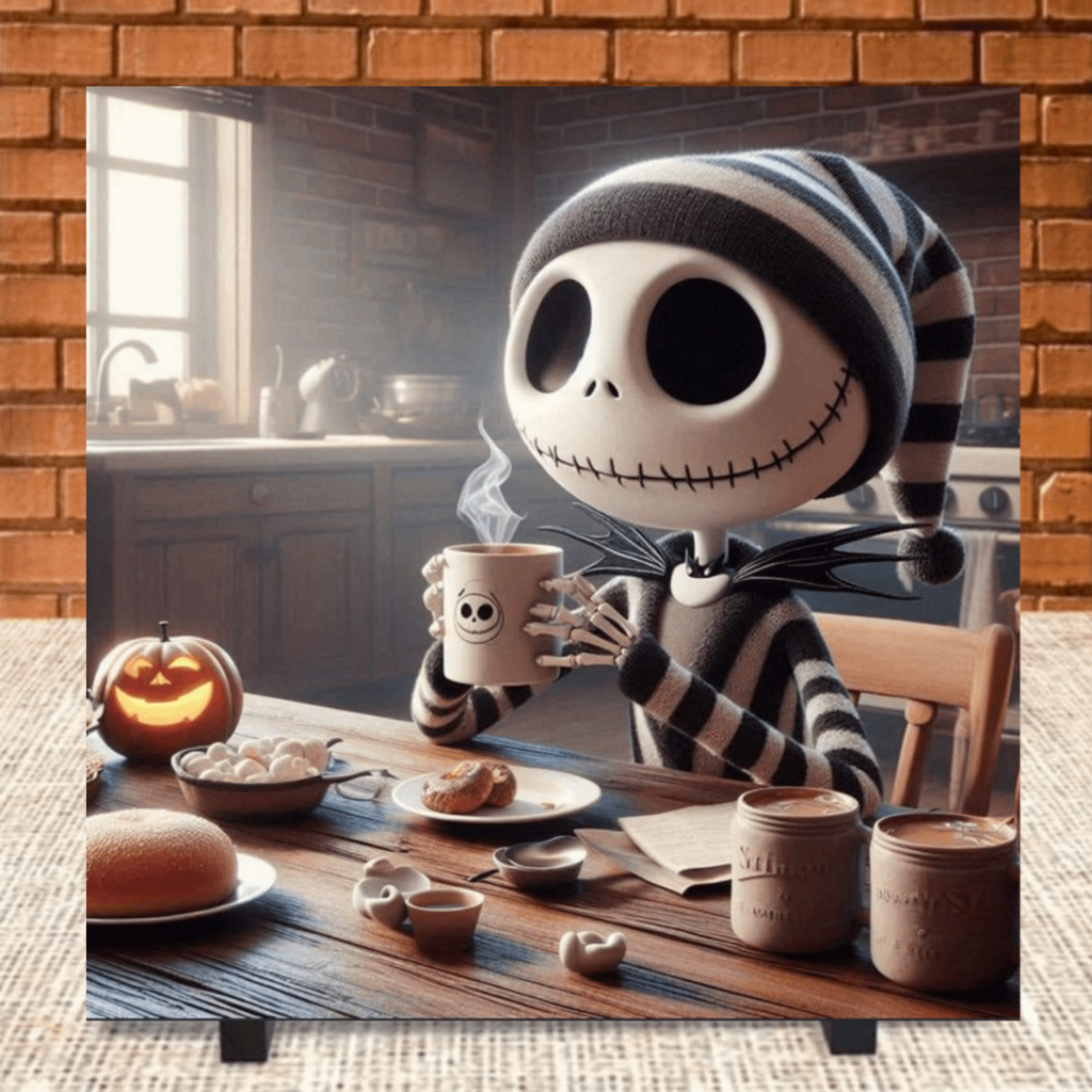 azulejo personalizado + suporte o estranho mundo de jack anime nerd geek tim burton halloween