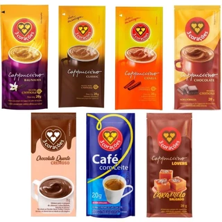 KIT 10un e 50un Cappuccino Sachês 3 Três Corações