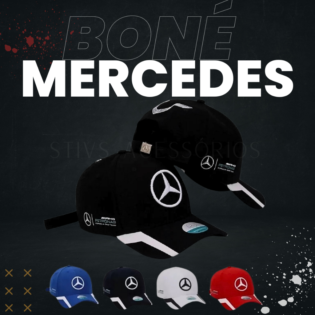 Boné Mercedes Benz Amg Petronas Strapback Fita Fitão Varias Cores