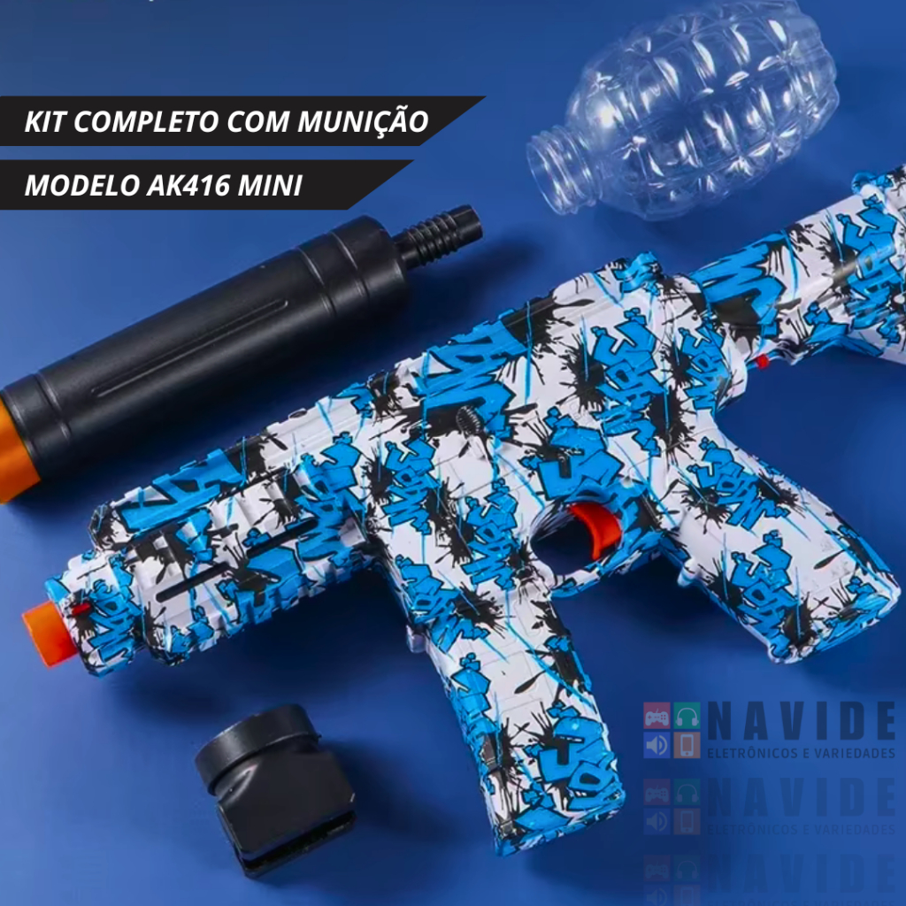 Arminha de Gel AK47 modelo M416 Elétrica e Recarregável - Kit Completo ...