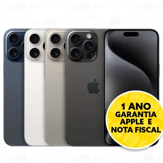 Celular iPhone 15 Pro e Pro Max 256gb 5g Dual E-sim Lacrado Original 1 Ano de Garantia Apple