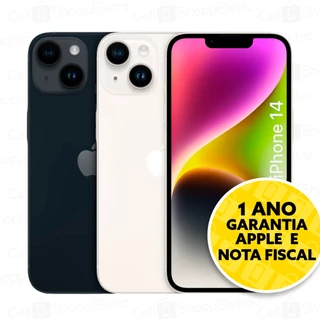 Celular iPhone 14 128GB Dual E-SIM Original Novo Lacrado com Garantia Apple de 1 ano