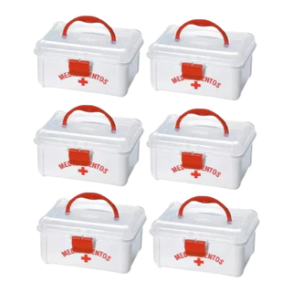 Kit 6 Maletas P/ Medicamentos 19x16x10cm Primeiros Socorros em Oferta na Shopee