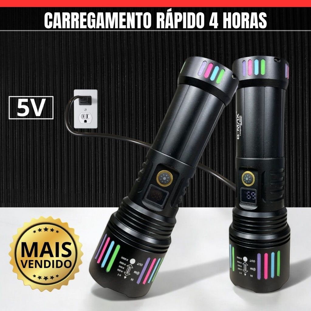 Lanterna Tática Sabre De Luz Mais Forte Do Mundo Led Militar