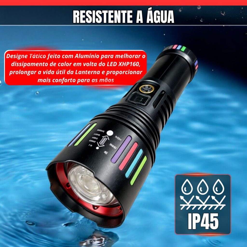 Lanterna Tática Sabre De Luz Mais Forte Do Mundo Led Militar