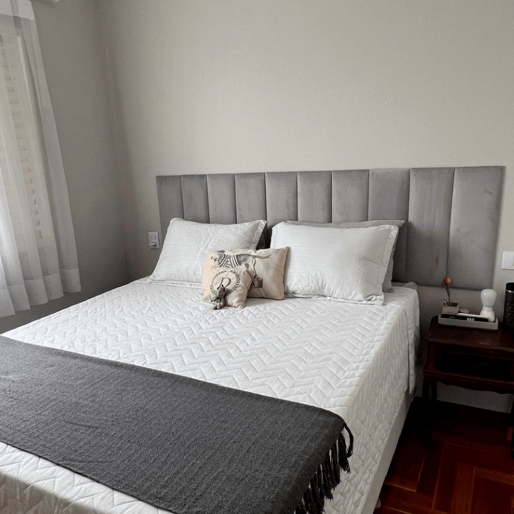 Kit 7 Cabeceiras Estofada Modular Cama Casal Autocolante | Shopee Brasil