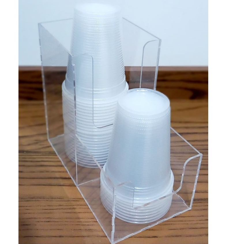 Porta Copos Suporte para Copos Descartáveis em Acrilico