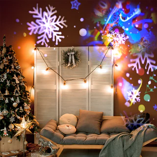 Projetor Led Natal Desenhos Natalinos Laser Jardim