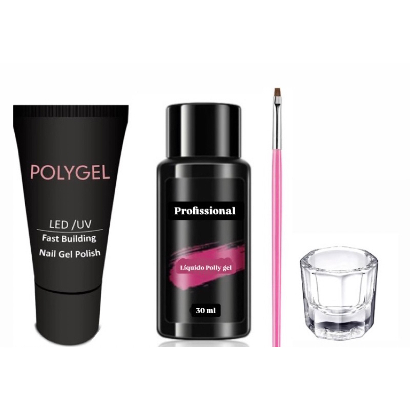 kit para unhas Polly gel unhas artificial Polly gel dappen liquido Polly gel picel