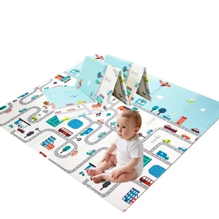 Tapete Infantil Pista Tatame 6mm Emborrachado Dobrável Macio 2,00 x 1,50 M
