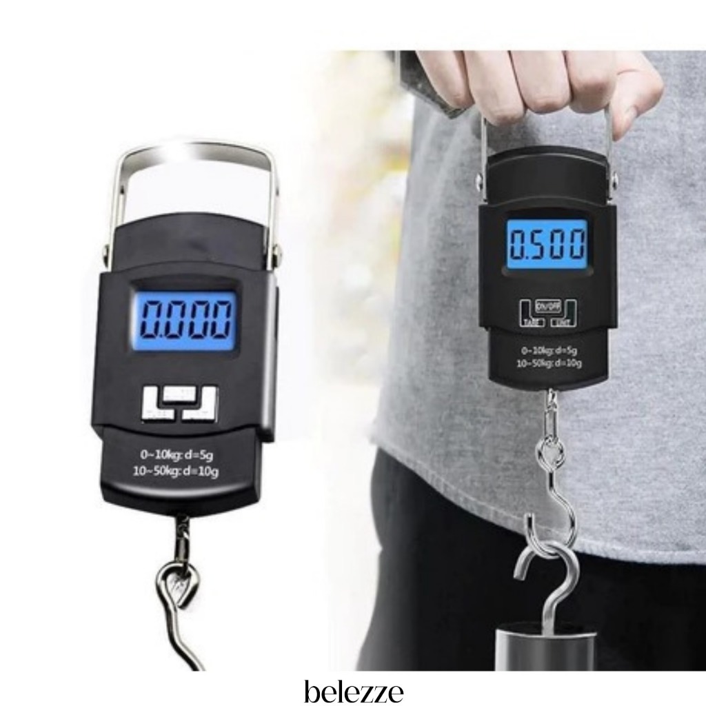 Balança De Mão Digital Portátil P Bolsa Mala Peixe de Até 50kg CD08 ...