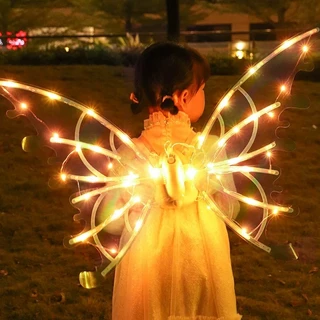 Asa Brilhante de conto de fada！！！Asas de anjo com luzes led, presentes para Amor em Oferta na Shopee