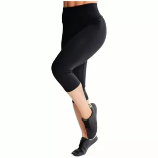 Kit 2 Calça Corsário Basico Suplex Cintura Alta Academia Fitness