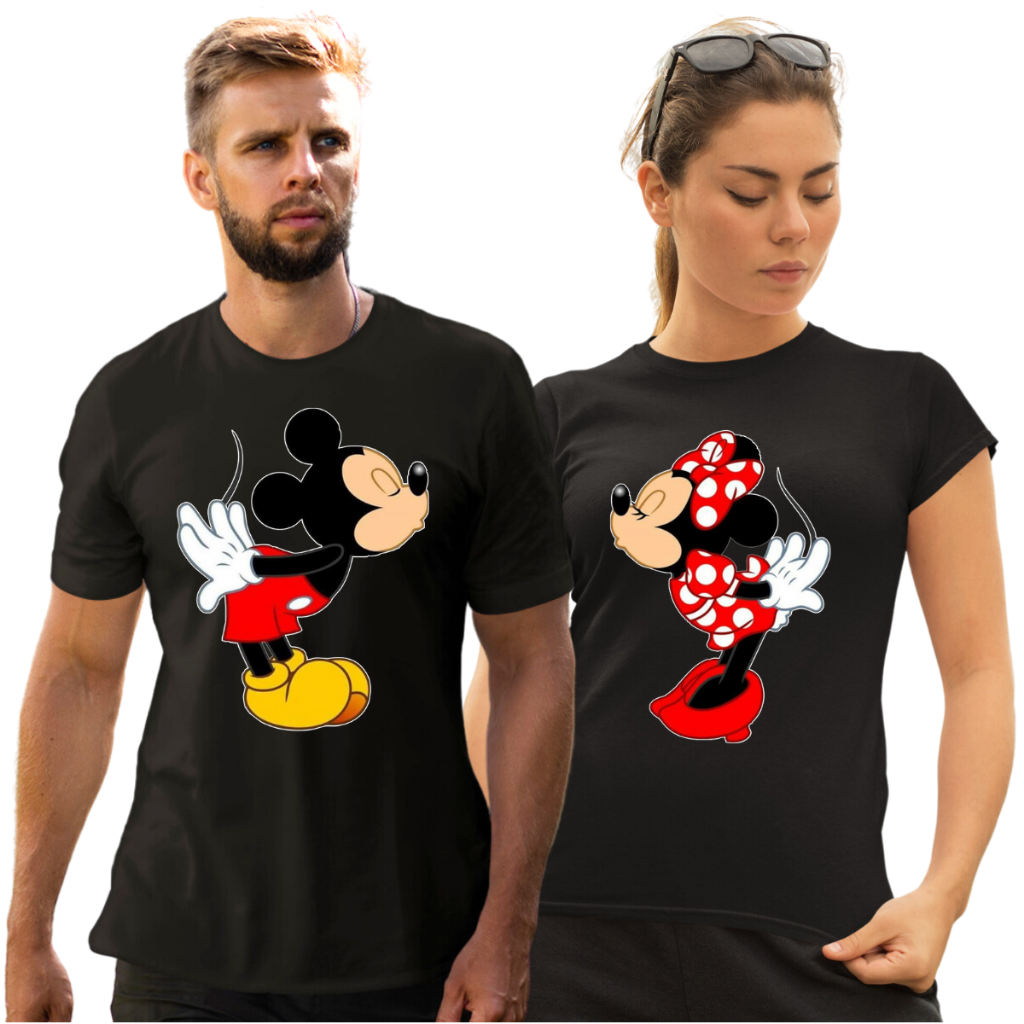 Kit Camisetas de Casal Mickey Minnie Camisa de Natal Para Casais