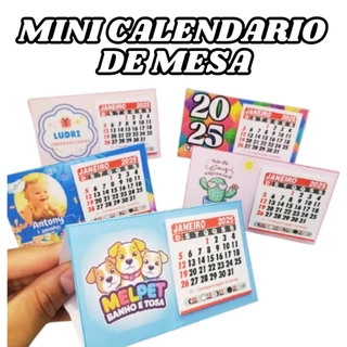 100 Mini Calendario De Mesa Personalizado - Ano 2025 PRONTA ENTREGA