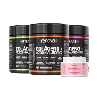 Kit 3 Colágenos com Ácido Hialurônico Haplex Plus Verisol e Biotina - Renova Be