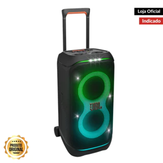 Caixa de Som Bluetooth PartyBox Stage 320 JBL 240 W Preta 110V 220V Bivolt Original com NF