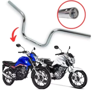 Guidão Moto Cargo Cg Titan Fan Mix Honda Cromado Com Rosca Para Peso em Oferta na Shopee