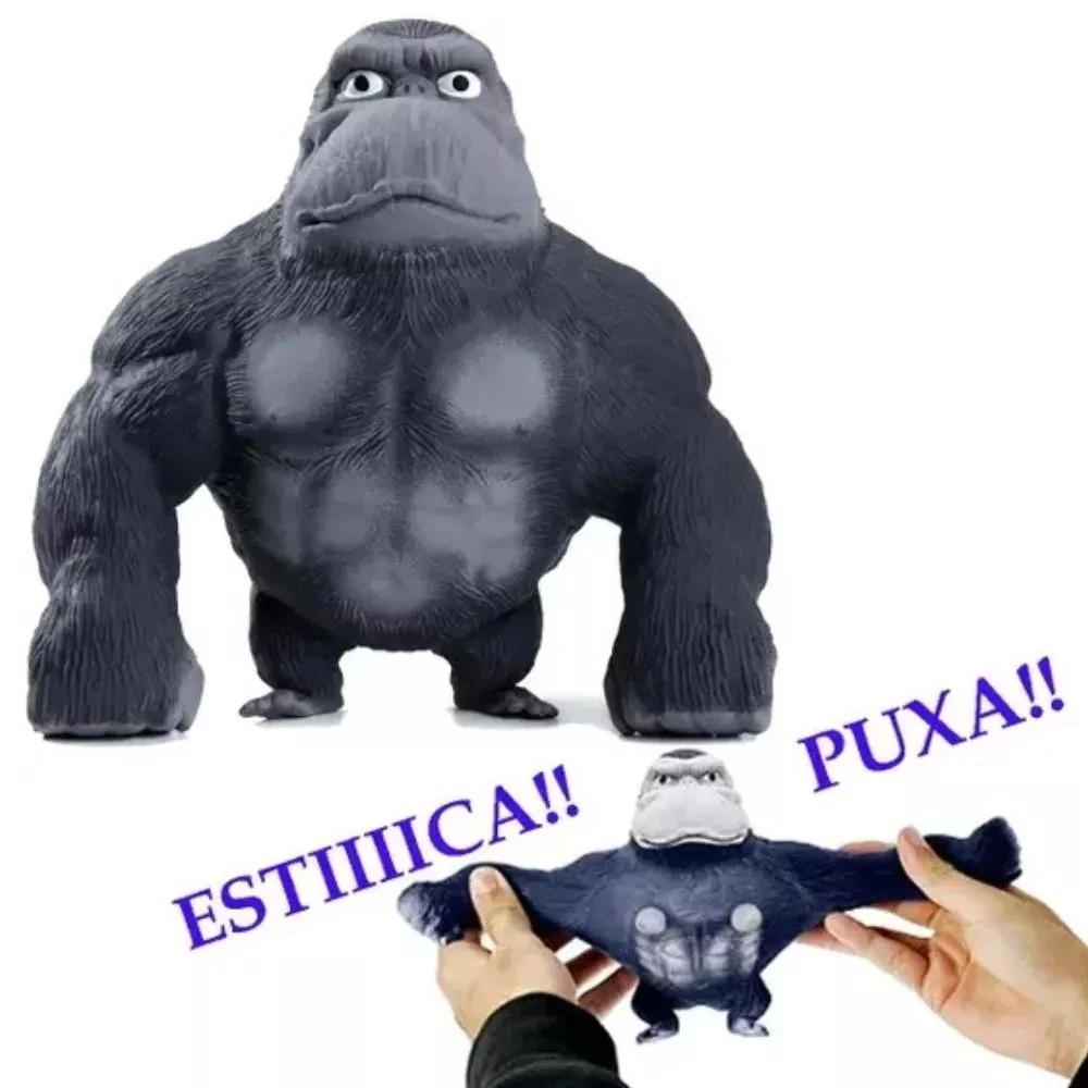 Brinquedo Macaco Gorila Estica Esmaga Fidget Toys Antiestresse Apertar NOVIDADE 2024