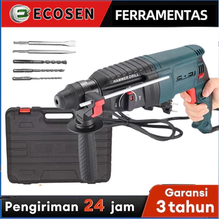 Martelete Rotativo Rompedor 800W 8 Peças Furadeira De Impacto Potente com Maleta completa