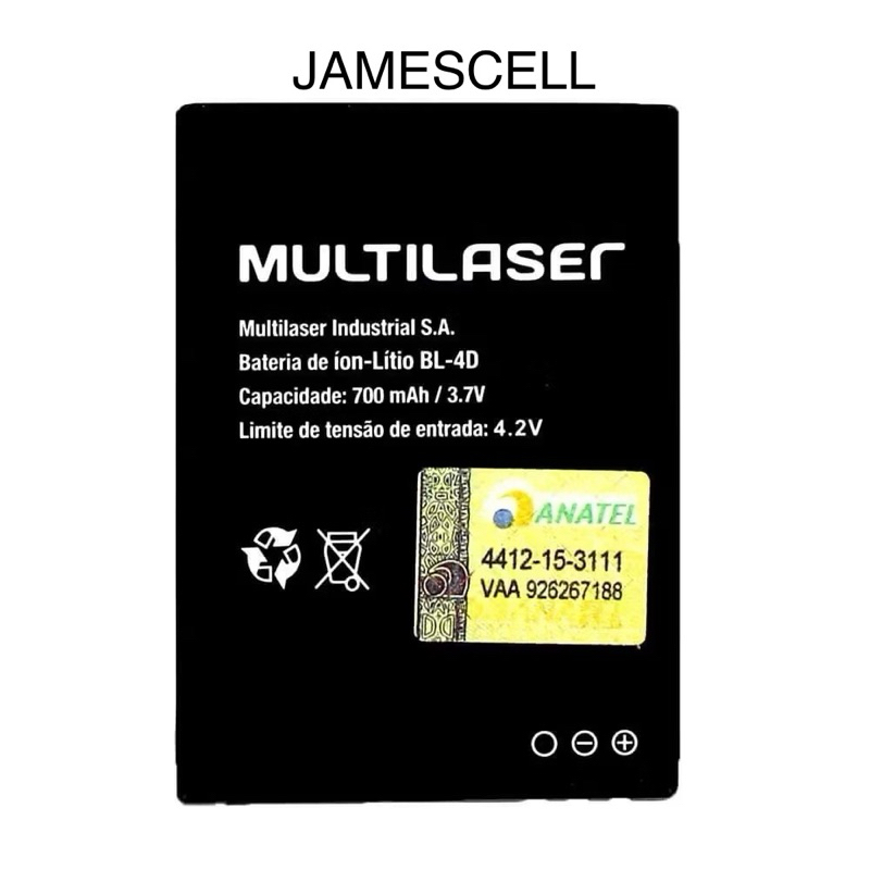 Bat Bl-4D Multilaser vita\vita li Original Promoção Com Garantia-Envio ...