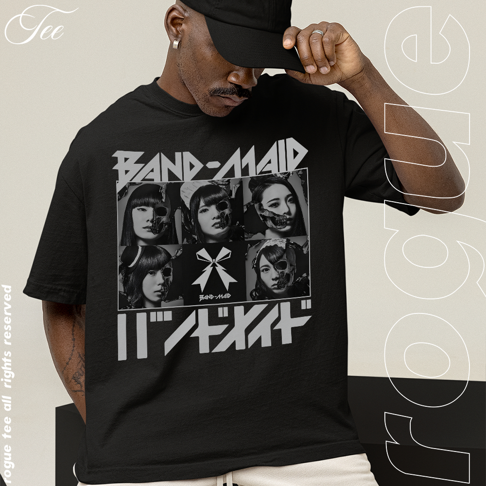 Camiseta Basica e OVERSIZED Band-Maid Banda Japanese Rock Logo