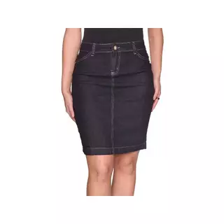 Saia Jeans Feminina Evangélica Básica Lavagem Amaciada