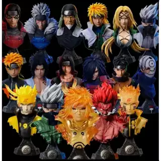 Bustos Naruto Shippuden Boneco Action FIgure Colecionaveis Naruto Sasuke Minato Kakashi Tsunade Obito Hashirama Tobi Tsu