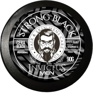 Cera Modeladora Invictus Men Efeito Brilho Black Matte Seco Modelagem Barba Cabelo Bigode Hidratante