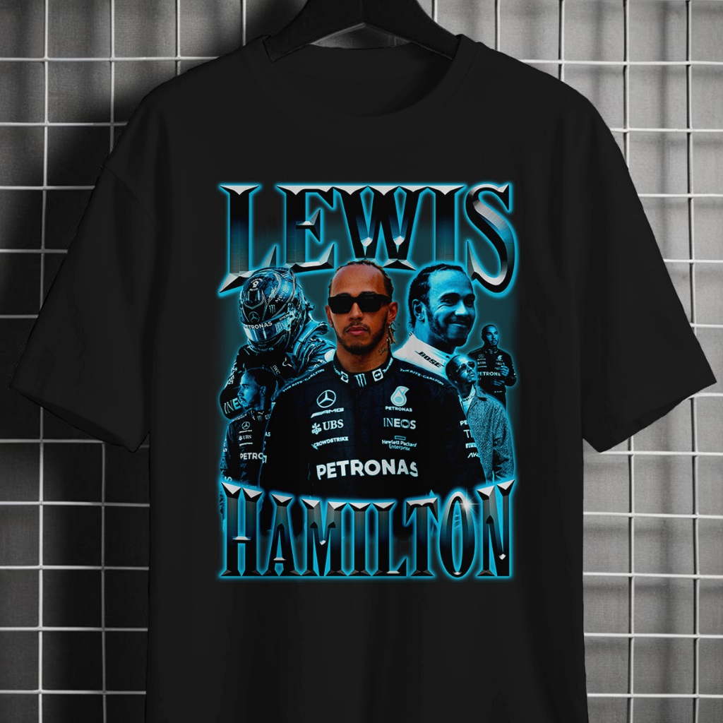 Camiseta Unissex Graphic Lewis Hamilton F1 Artista Boolteg Camisa 100% Algodão BTL-009
