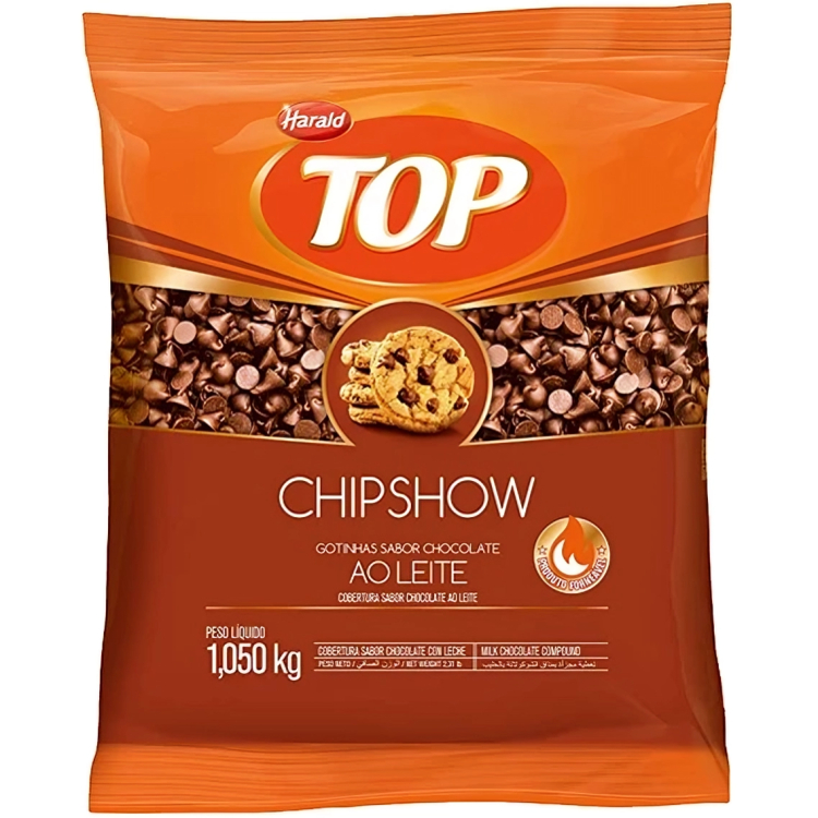 Gotas de Chocolate Forneável Chipshow Top Harald - 1,050kg