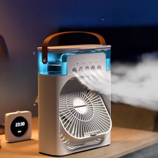 Mini Ar Condicionado Climatizador Umidificador Ventilador Portátil USB Led Quarto Sala Escritório Mesa Reservatório Alça em Oferta na Shopee