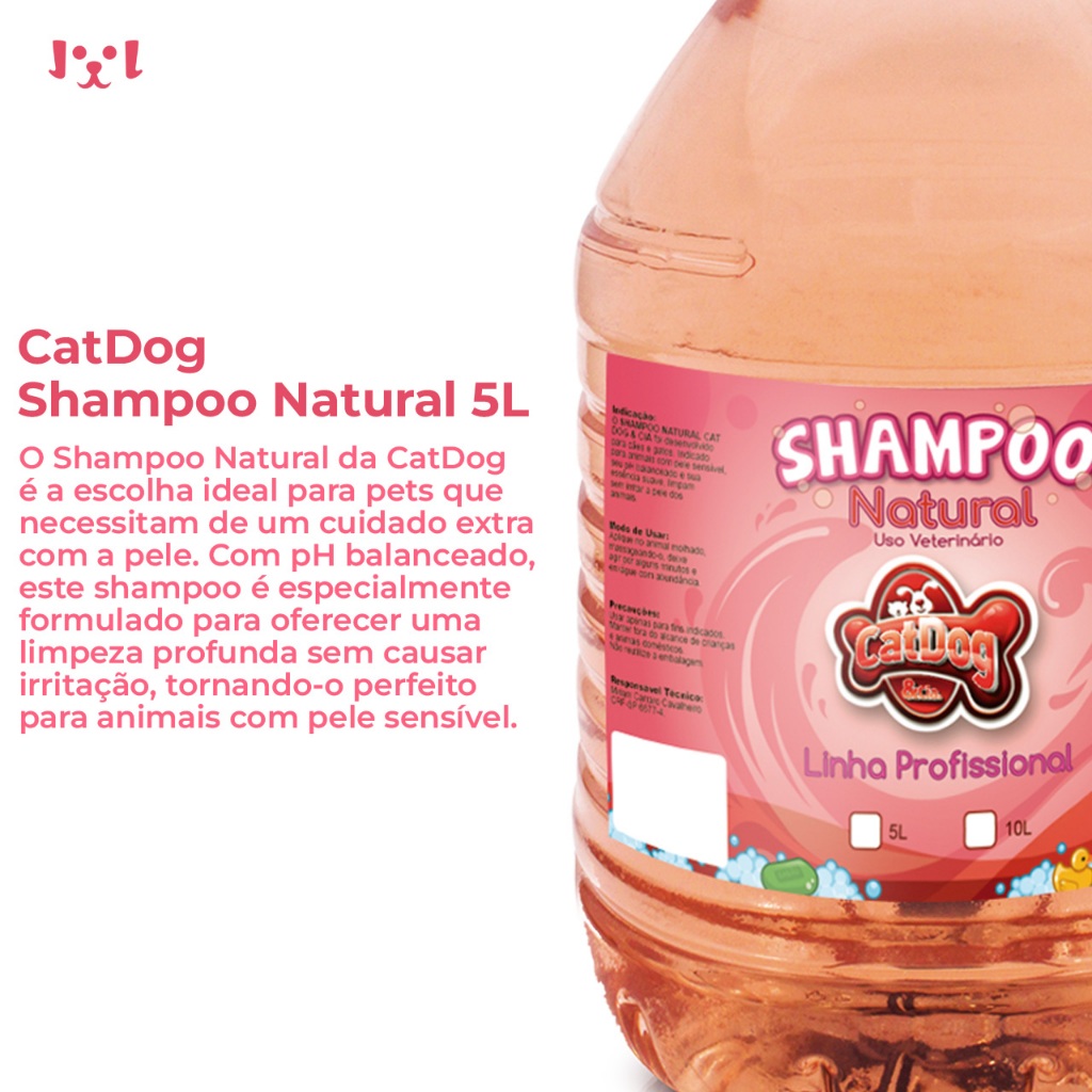 Shampoo Natural 5L para Pelagens Sensíveis | Caprioli - Detalhes