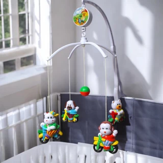 Mobile Giratório Musical Motinha Branco Infantil a Corda Menino Menina