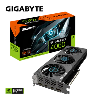 Placa de Vídeo Gigabyte GeForce RTX 4060 EAGLE OC, 8GB GDDR6, Ray Tracing, GV-N4060EAGLE OC-8GD