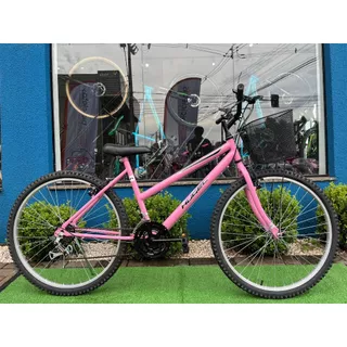 BICICLETA BIKE ARO 26 FEMININA 18 MARCHAS C/ CESTA em Oferta na Shopee