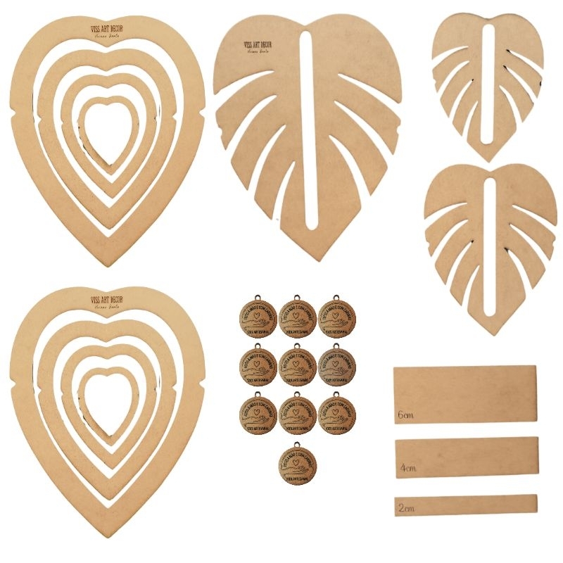 Kit Macramê MDF 24 Peças: Moldes, Réguas e Tags | Shopee Brasil