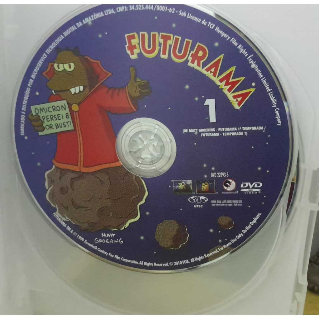 BOX COM 3 DVDS - FUTURAMA - PRIMEIRA TEMPORADA - DUBLADO