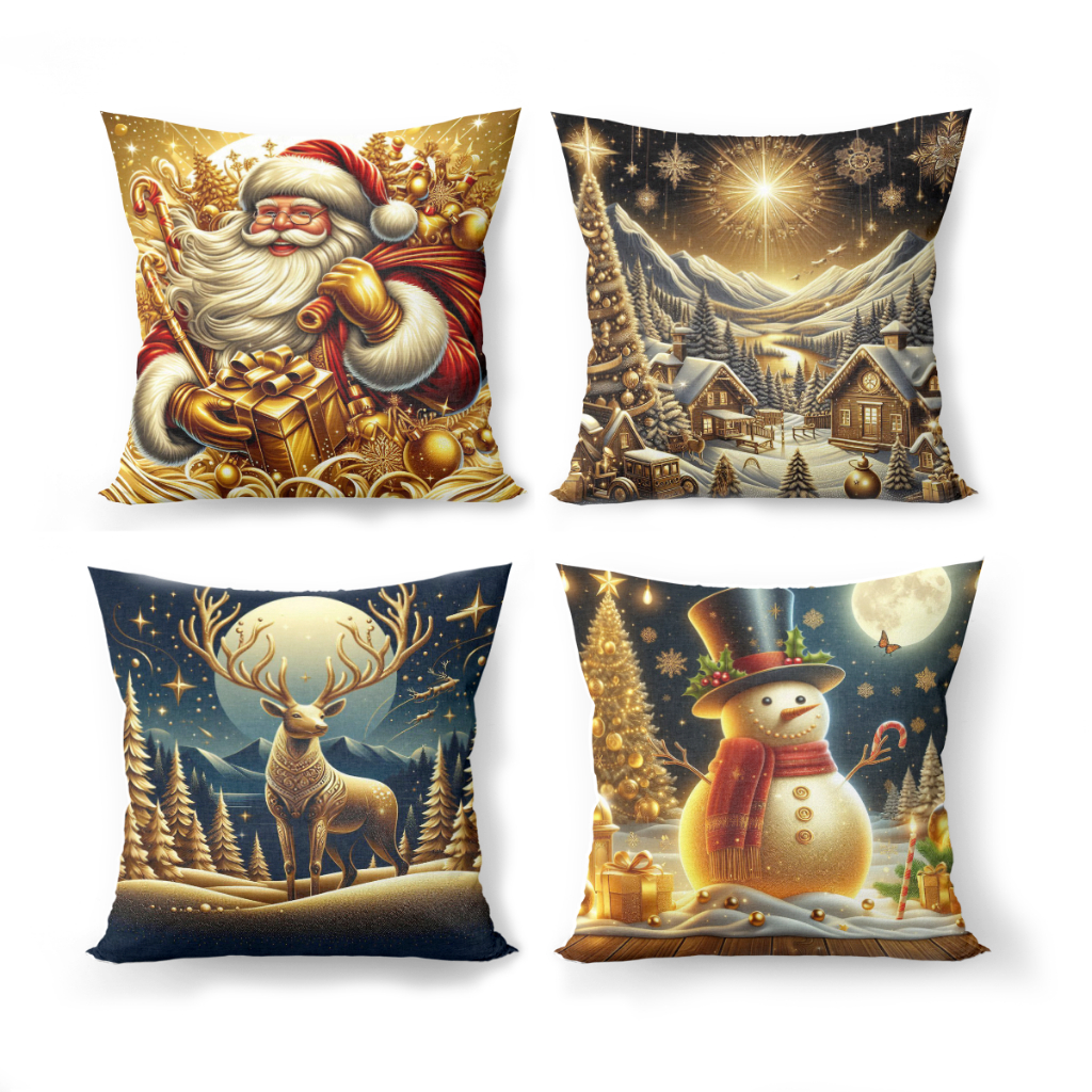 Natal Capas de Almofadas Decoração Natalina com 01 Capa Avulsa e Kit ...
