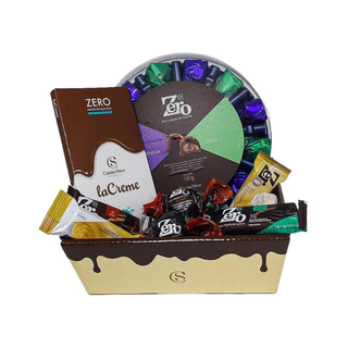Cesta De Chocolate Cacau Show Para Presente Zero Açúcar Diet em Oferta na Shopee